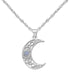 Celtic Silver Crescent Pendant With Moonstone - Heritage Of Scotland - NA