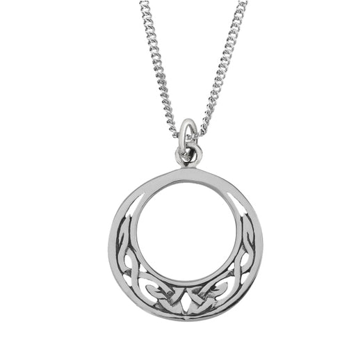 Celtic Silver Round Pendant 'Donalda' - Heritage Of Scotland - NA