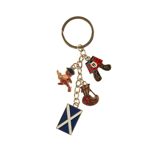 Chain Charms Keyring - Kilt/Brave/Pipe/F - Heritage Of Scotland - NA