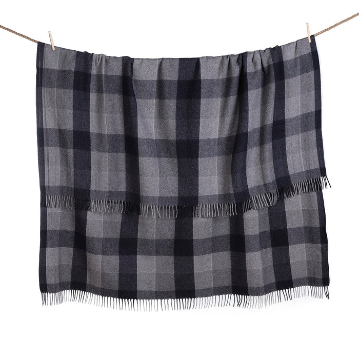 Check King Size Blanket Blue Check - Heritage Of Scotland - BLUE CHECK