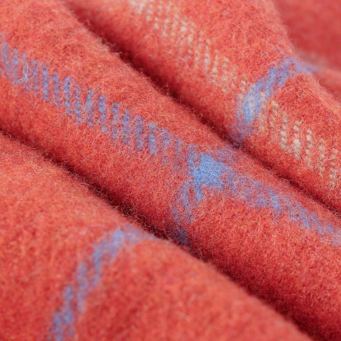 Check King Size Blanket Rust Check - Heritage Of Scotland - RUST CHECK