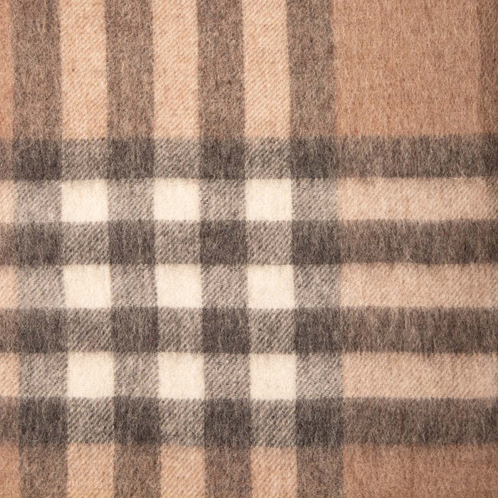 Chequer Cashmere Blend Blanket Camel - Heritage Of Scotland - CAMEL