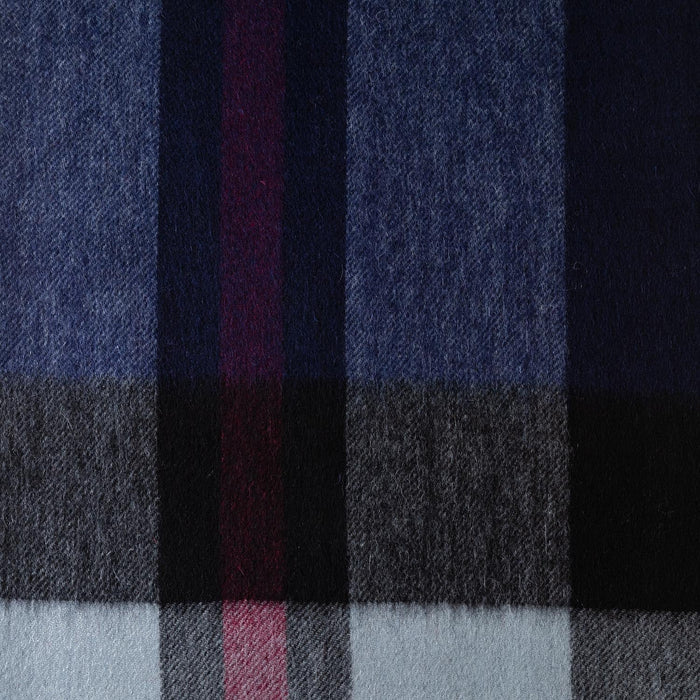 Chequer Cashmere Blend Blanket Exploded Navy - Heritage Of Scotland - EXPLODED NAVY