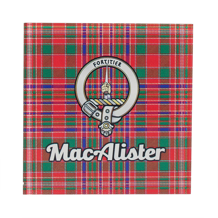 Clan Glass Coaster Macalister - Heritage Of Scotland - MACALISTER