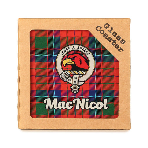 Clan Glass Coaster Macnicol - Heritage Of Scotland - MACNICOL