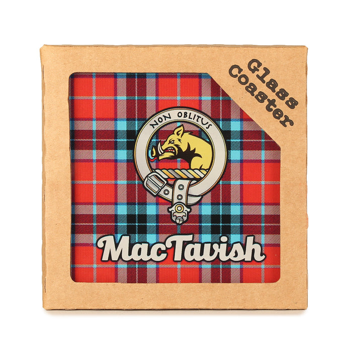 Clan Glass Coaster Mactavish - Heritage Of Scotland - MACTAVISH