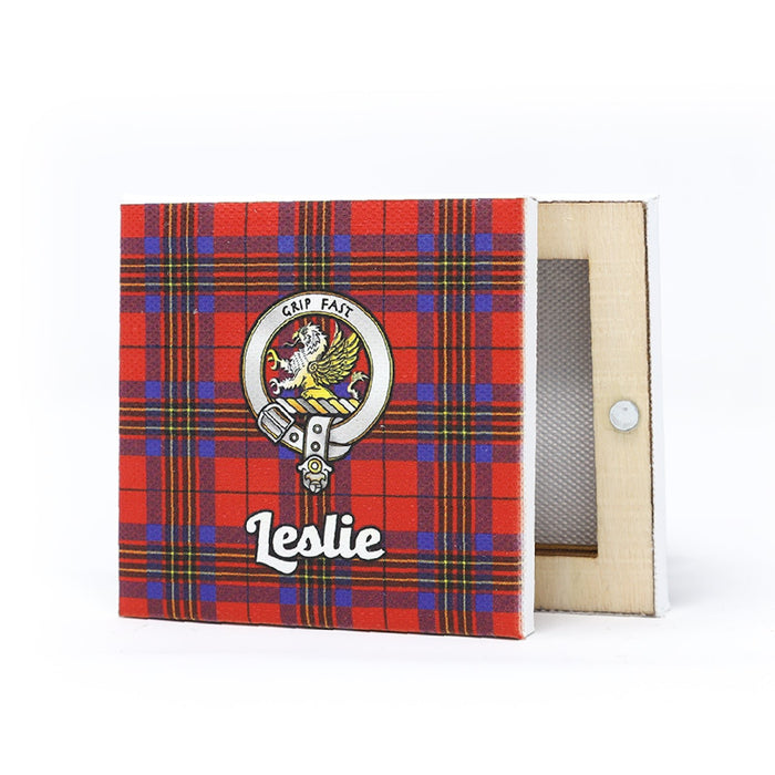 Clan Square Fridge Magnet Leslie - Heritage Of Scotland - LESLIE