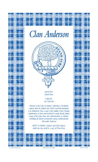 Clan Tea Towel Paterson - Heritage Of Scotland - PATERSON