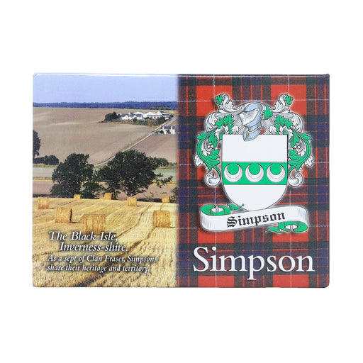 Clan/Family Scenic Magnet Simpson S - Heritage Of Scotland - SIMPSON S