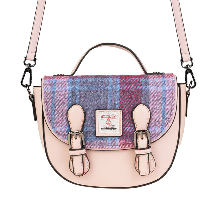 Cobble Satchel Pink Blue Tartan - Heritage Of Scotland - PINK BLUE TARTAN