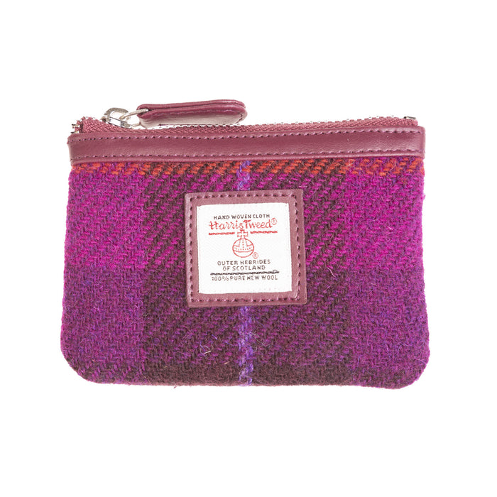 Coin Purse Purple Check - Heritage Of Scotland - PURPLE CHECK