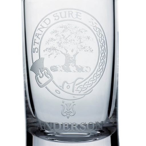 Collins Crystal Clan Shot Glass Anderson - Heritage Of Scotland - ANDERSON