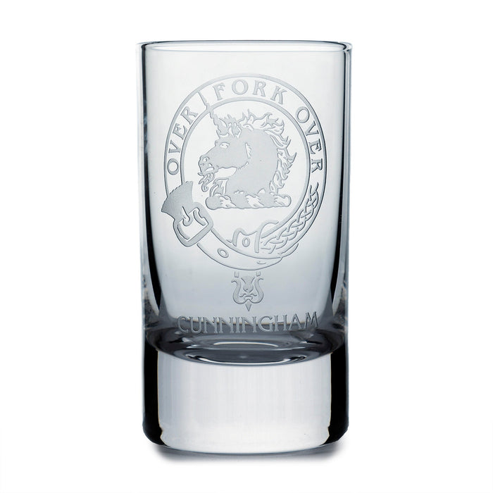 Collins Crystal Clan Shot Glass Cunningham - Heritage Of Scotland - CUNNINGHAM
