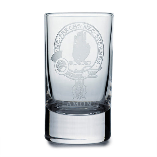 Collins Crystal Clan Shot Glass Lamont - Heritage Of Scotland - LAMONT