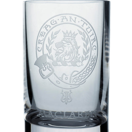 Collins Crystal Clan Shot Glass Maclaren - Heritage Of Scotland - MACLAREN