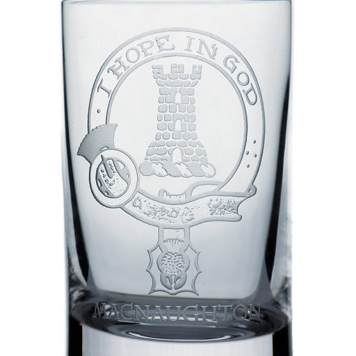 Collins Crystal Clan Shot Glass Macnaughton - Heritage Of Scotland - MACNAUGHTON