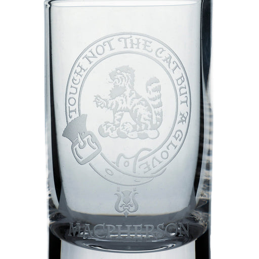 Collins Crystal Clan Shot Glass Macpherson - Heritage Of Scotland - MACPHERSON