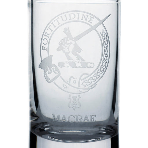 Collins Crystal Clan Shot Glass Macrae - Heritage Of Scotland - MACRAE