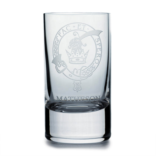 Collins Crystal Clan Shot Glass Matheson - Heritage Of Scotland - MATHESON