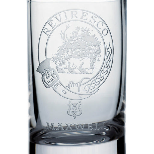Collins Crystal Clan Shot Glass Maxwell - Heritage Of Scotland - MAXWELL