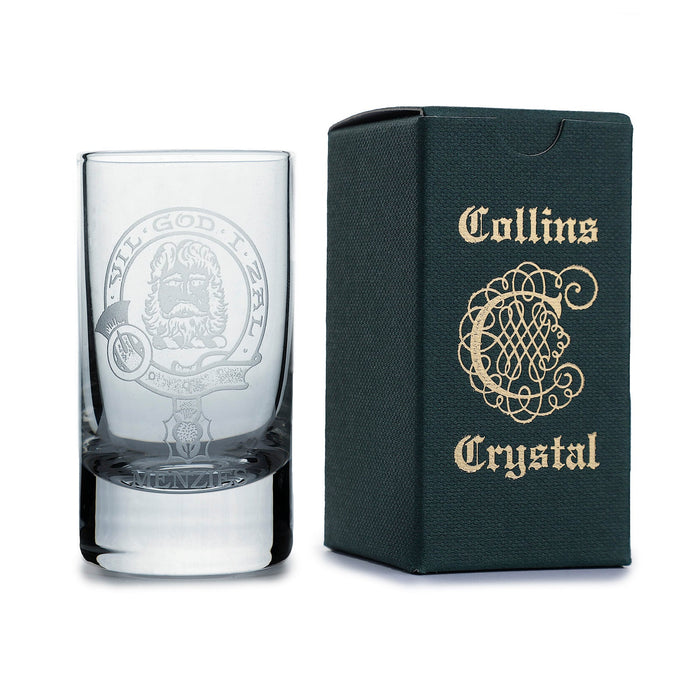 Collins Crystal Clan Shot Glass Menzies - Heritage Of Scotland - MENZIES