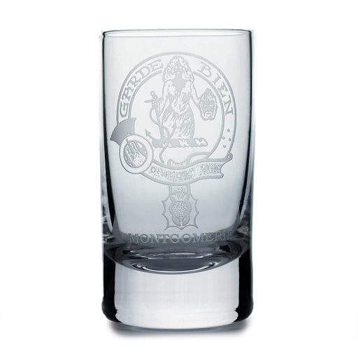 Collins Crystal Clan Shot Glass Montgomery - Heritage Of Scotland - MONTGOMERY