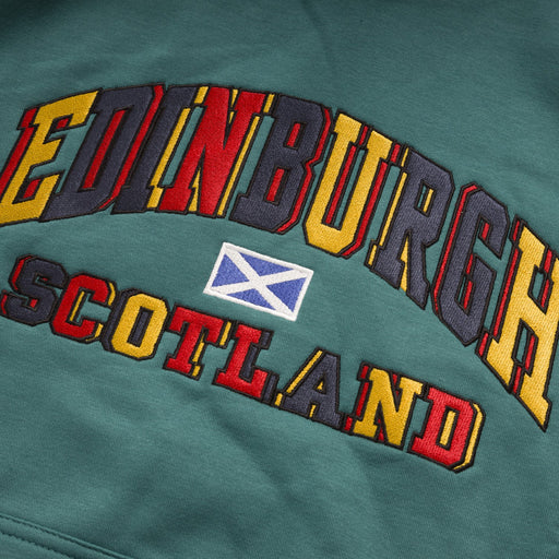 Colourful Edinburgh Letters Hoodie Emerald Green - Heritage Of Scotland - EMERALD GREEN