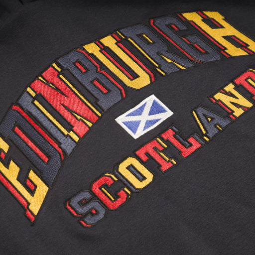 Colourful Edinburgh Letters Hoodie Navy - Heritage Of Scotland - NAVY
