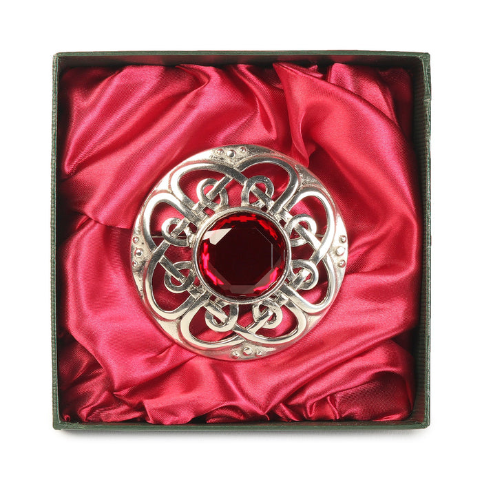 Culloden Plaid Brooch Red - Heritage Of Scotland - RED