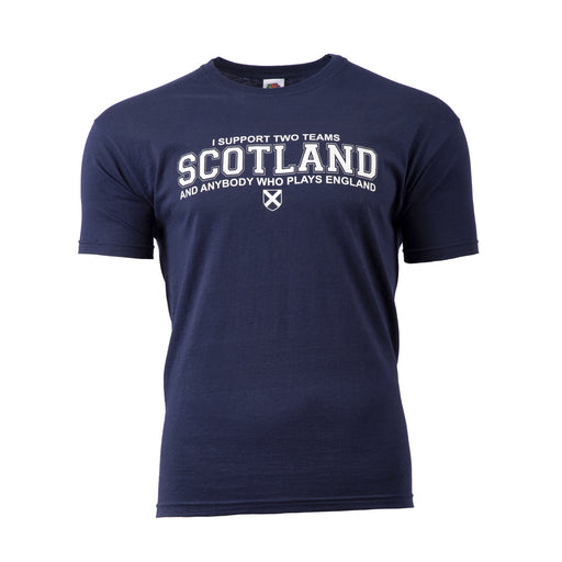 (D) I Support Two Teams Scotland T/Shirt - Heritage Of Scotland - SCOTLAND