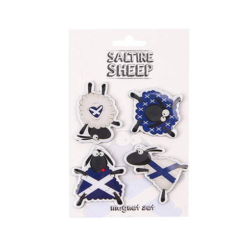 Dancing Saltire Sheep 4 Pk Magnets - Heritage Of Scotland - N/A