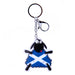 Dancing Sheep Acrylic Keyring - Saltire - Heritage Of Scotland - NA