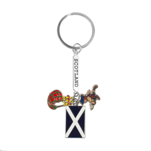 Dangle Charms Keyring - Pipe/Brave Heart - Heritage Of Scotland - NA