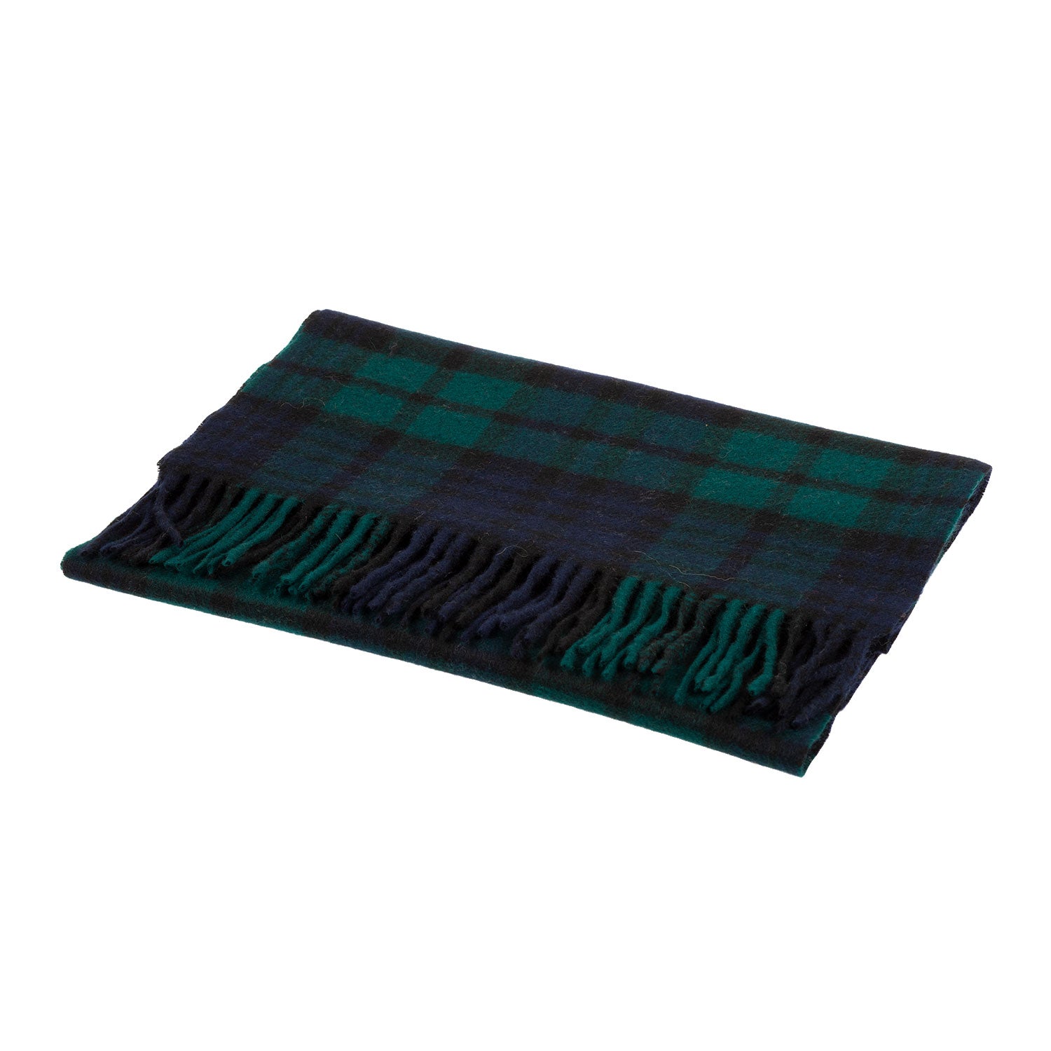 Edinburgh 100% Cashmere Wide Scarf Black Watch - Heritage Of Scotland - BLACK WATCH