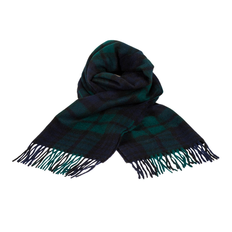 Edinburgh 100% Cashmere Wide Scarf Black Watch - Heritage Of Scotland - BLACK WATCH