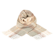 Edinburgh 100% Cashmere Wide Scarf Mackellar Natural - Heritage Of Scotland - MACKELLAR NATURAL