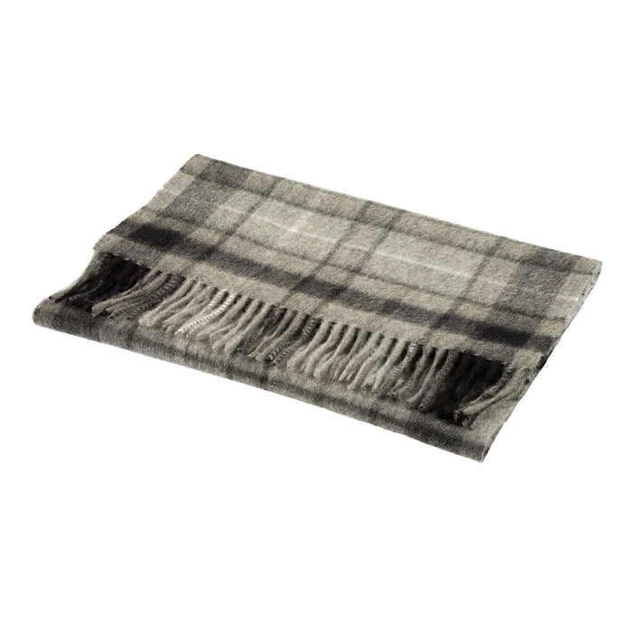 Edinburgh 100% Cashmere Wide Scarf Monochrome Buchanan - Heritage Of Scotland - MONOCHROME BUCHANAN