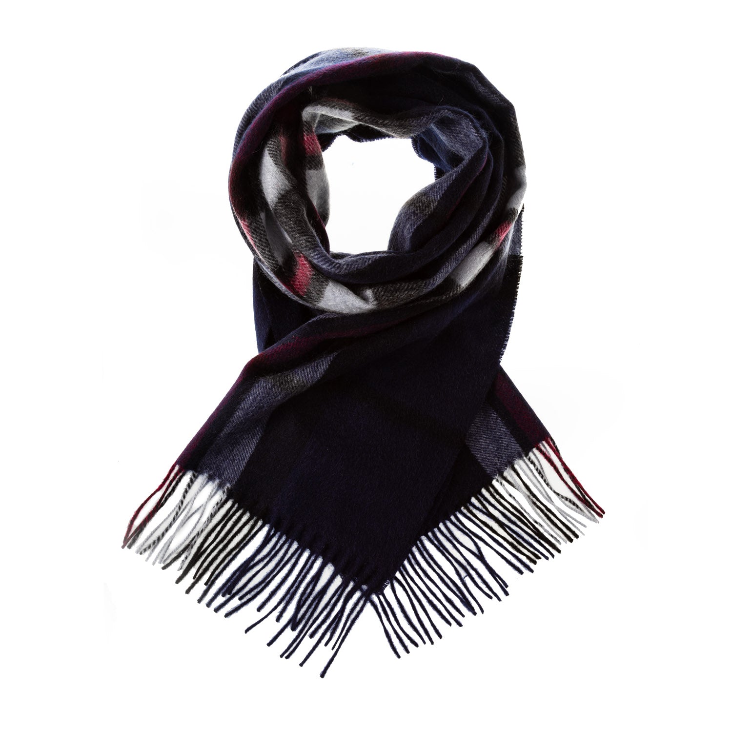 Edinburgh 100% Cashmere Wide Scarf Thomson Navy - Heritage Of Scotland - THOMSON NAVY