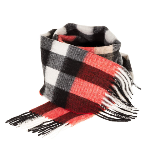 Edinburgh 100% Lambswool Scarf Giant Chequer Red And Black (24684) (Cam - Heritage Of Scotland - GIANT CHEQUER RED AND BLACK (24684) (CAM