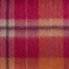 Edinburgh 100% Lambswool Scarf Heivon Check - Radicchio/Oriental Ginger - Heritage Of Scotland - HEIVON CHECK - RADICCHIO/ORIENTAL GINGER
