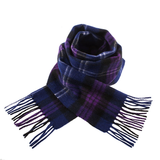thumbnail image 2 of House Of Balmoral Scotland 100% Lambswool Tartan Scarf – Pink & Grey, Fringe, Knit, Women's 2 of 2