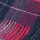 Edinburgh 100% Lambswool Scarf Multi Windowpane - Navy/Pink - Heritage Of Scotland - MULTI WINDOWPANE - NAVY/PINK