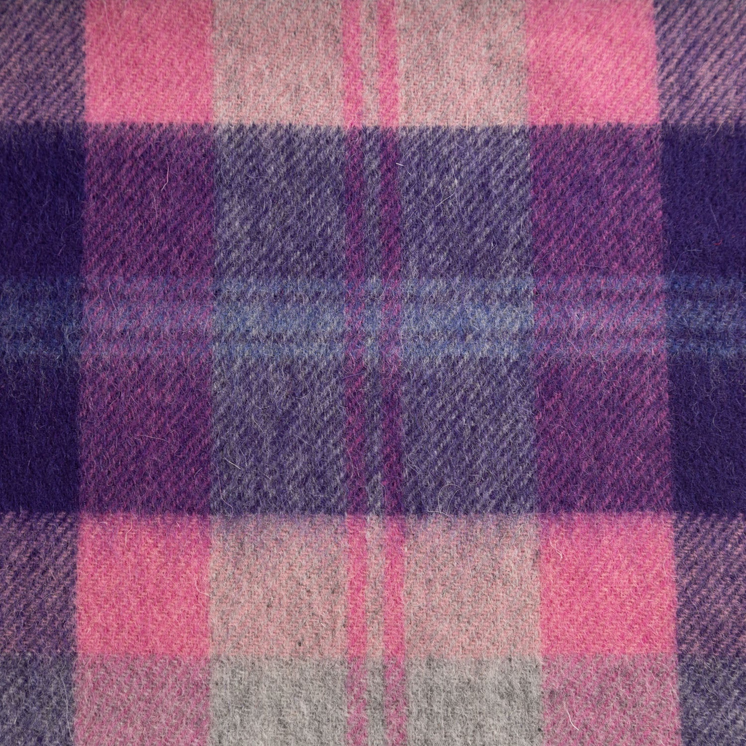 Edinburgh 100% Lambswool Tartan Scarf Baird Check Fuschia - Heritage Of Scotland - BAIRD CHECK FUSCHIA