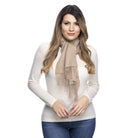 Edinburgh 100% Lambswool Tartan Scarf Natural - Heritage Of Scotland - NATURAL