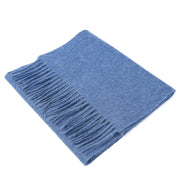 Edinburgh 100% Lambswool Tartan Scarf Soft Denim - Heritage Of Scotland - SOFT DENIM