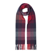 Edinburgh Cashmere Scarf Broken Check - Orange/Pink/Denim - Heritage Of Scotland - BROKEN CHECK - ORANGE/PINK/DENIM