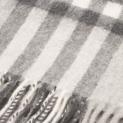 Edinburgh Cashmere Scarf Chequer Tartan - Charcoal/Light Grey - Heritage Of Scotland - CHEQUER TARTAN - CHARCOAL/LIGHT GREY