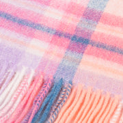 Edinburgh Cashmere Scarf Molton Check - Coral/Heather - Heritage Of Scotland - MOLTON CHECK - CORAL/HEATHER