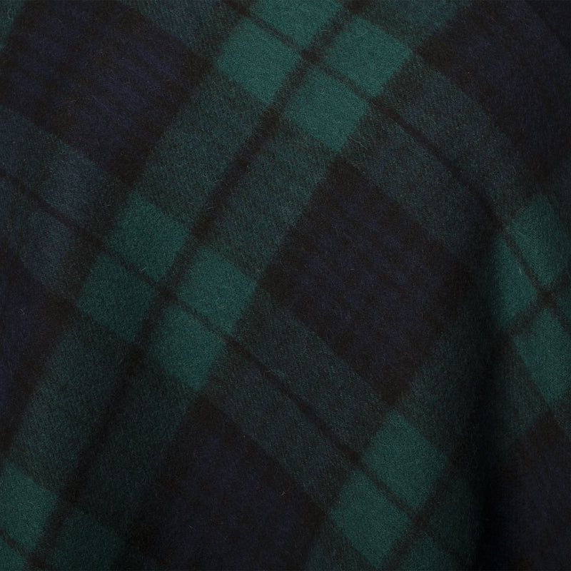 Edinburgh Lambswool Long Tartan Cape Black Watch - Heritage Of Scotland - BLACK WATCH
