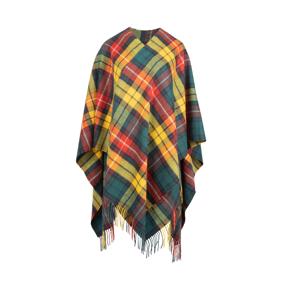 Edinburgh Lambswool Long Tartan Cape BUCHANAN MODERN | Heritage of Sc ...